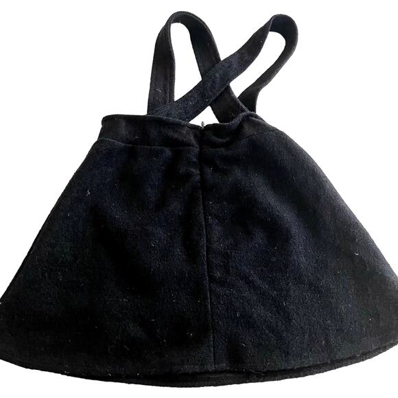 Bien Jolie girls black wool blend skirt with suspenders skirt size 4 - Picture 2 of 5